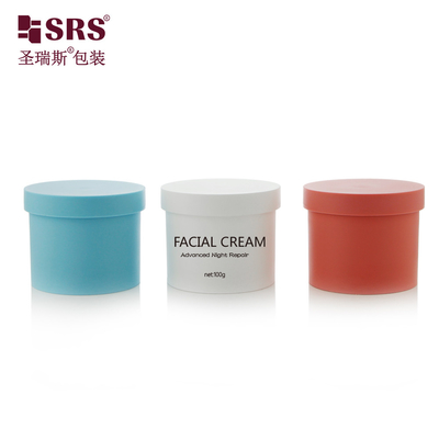 100g frosted Injection Green Color PP PCR Recycled Eco-friendly Material Plastic Body Scrub Jar Container