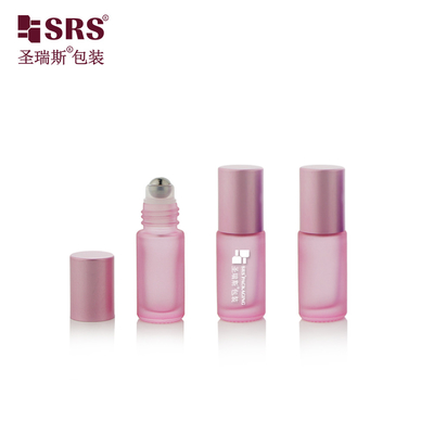 5ml Cute Empty Roller Steel Ball Perfume Essential Oil Bottles Roll On Bottle Glass