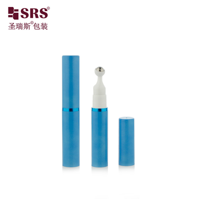 Empty Cosmetic Packaging Press Style Airless Eye Serum 10ml Roller Bottle Roll On