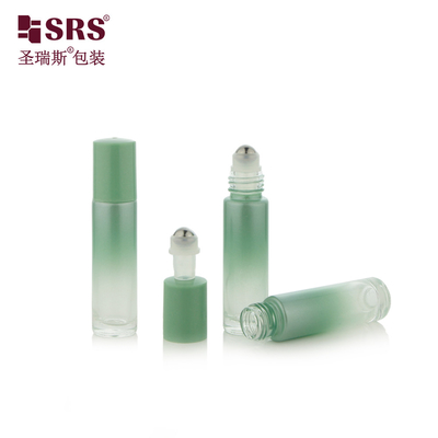 10ml Round Shape Empty Glass Bottle Packaging For Essential Oil Roll On Fragrance