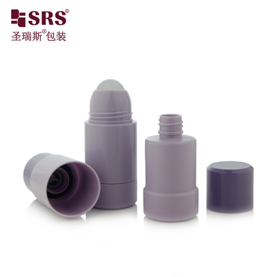 Refillable Replaceable Injection Color Screw Cap Gel Deodorant Roller Ball Bottle