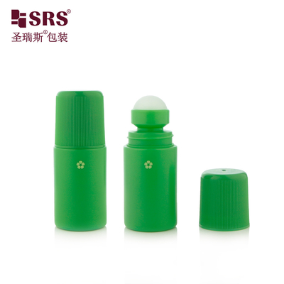 2 oz Empty PP Recyclable Custom Solid Color Dome Cap Gel Plastic Deodorant Roll On Bottle