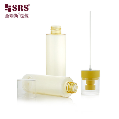 150ml Injection Semi-Transparent Color Plastic PCR Recycled Material Sprayer PET Cosmetic Bottle