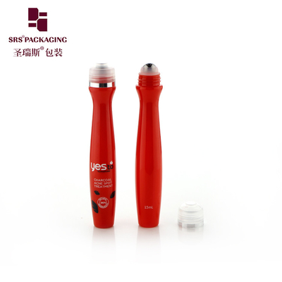 Injection Blowing Red Solid Color Empty PETG Plastic Roller Massage Serum Bottle Eye