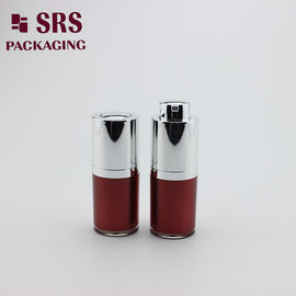 A020 airless bottle manufacturer 15ml painted red color acrylic screw up lids bottle