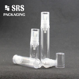 travel size pocket plastic AS transparent airless 5ml serum bottle