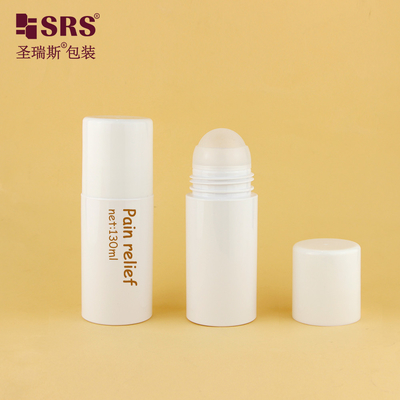 Plastic Ball Green Plastic Roll-On Bottle For Deodorant Gel Resistant Recyclable