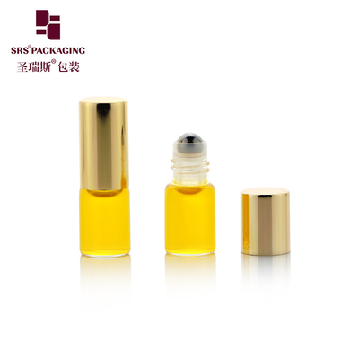 BLP-2MLml Glass Tube Roll On Bottle for Custom Samples Roller Steel Ball Bottles For Perfume Oil