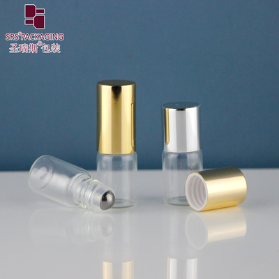 BLP-2ML Roller Ball Packaging Travel Size Essential Oil Transparent Glass Roll On Bottle No Leakage