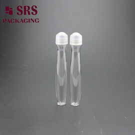 SRS8447-15ML transparent PETG radian shape roll on metal ball empty for eye serum