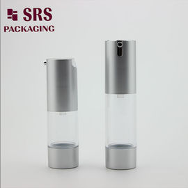 TA021 15ML 30ML 50ML matte silver plastic lotion pump bottle on sale