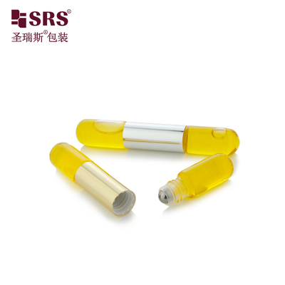 SGB2-3ml+3ml Clear Round Bottom Tube Vial Glass Roll On Nail Oil Bottle Packaging Wholesale