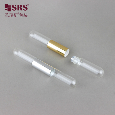 SGB2-5ml+5ml Transparent Cute Empty Perfume Essential Oil Roller Steel Ball Bottle Applicator