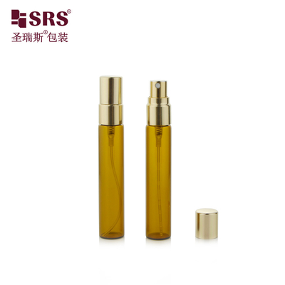 BLPA-8ML 15mm DIA Amber Empty Glass Vial Tube Spray Bottle With Fine Mist Atomizer