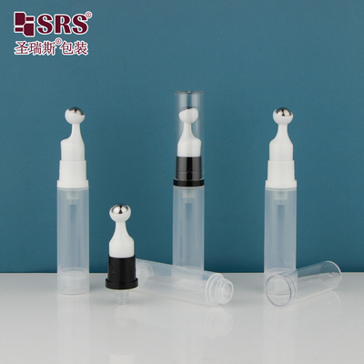 A0031 PP Luxury Customization Empty Injection White Glossy Airless Pump Roll On Bottle For Eye Serum