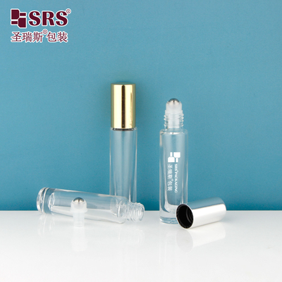 GB1-5ML Transparent Mini Travel Size Thick Bottom Luxury Essential Oil Glass Roll On Bottle Container