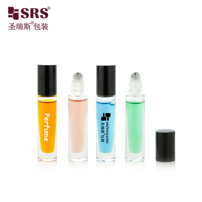 GB1-5ML Travel Size Cute Pocket Round Short Glass Roll On Bottle For Nail Oil Cosmetic Packaging