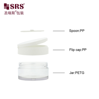 PETG003 Empty White Injection Custom Color 100g 120g 150g 200g 250g Flip Cap Plastic Jar With Free Samples In Stock Color