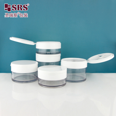 PETG003 Plastic Round Thick Wall Injection Clear Convenient Flip Cap Plastic Jar for Hair Gel Made of PETG