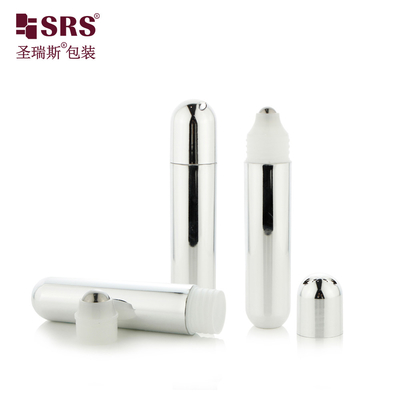 RPPG 25ML Metalized Decoration Dome Cap Plastic Roller Bottle Custom Deodorant No Leakage Bottles