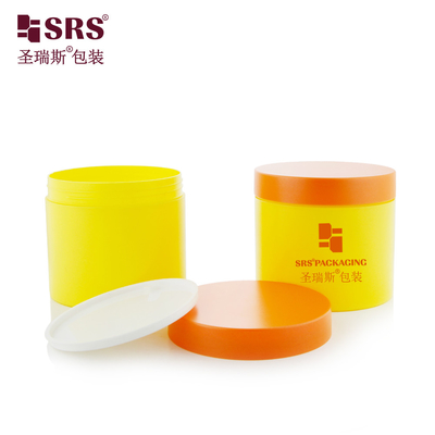 SRS 400g Big Size Single Wall Glossy Facial Mask PP Cream Jar Decoration Painting PCR Container Packaging