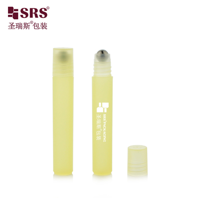 RPP 8ml Empty Injection Custom Yellow Color Matte Finished Eye Serum Roll On Bottle No Leakage