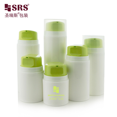 PA605 30ml 50ml 80ml 100ml 120ml 150ml 200ml Injection Glossy Green Color Pretty Facial Cream Pump Bottle Airless Leak-Proof Bottle