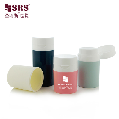 PA607 Injection Single Wall Glossy Matte Finished Custom Color PP Airless Bottle With Flip Cap For Cosmetic Lotion Serum
