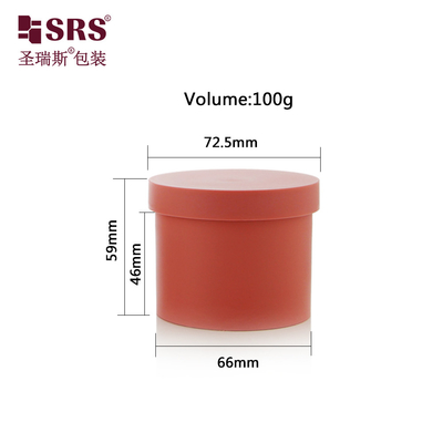 SRSG2 100g Empty Matt Finished PP PCR Recycled Plastic Cream Jar For Body Scrub Customization Color With Logo Printed