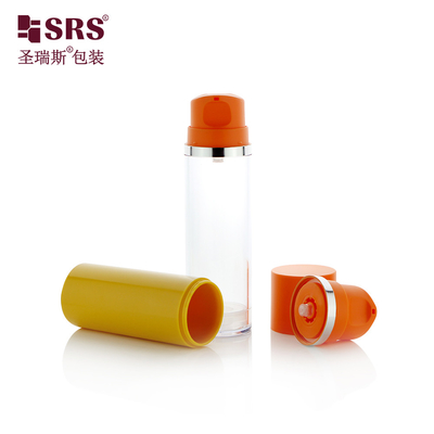 A0215 50ML 120ML 150ML Hot Stamping Logo AS Airless Bottle with Free Sample Customization Color