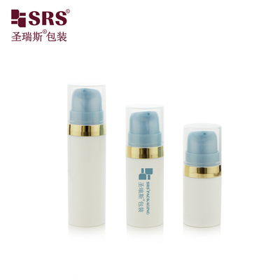 Eye Cream PP Pocket Vacuum Bottle With Pump Description Round Empty Cosmetic Packaging Single Wall