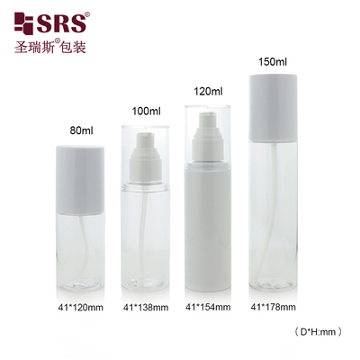 24/410 PET PCR Certificate PET Plastic Empty Customization Color White Lotion Bottle For Foundation Facial Serum Gel