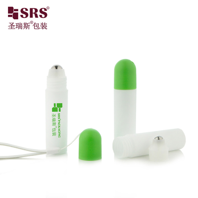 RPPF 20ml White Frosted Plastic Roll-On Bottle Packaging Massage Steel Ball Pain Relief Gel