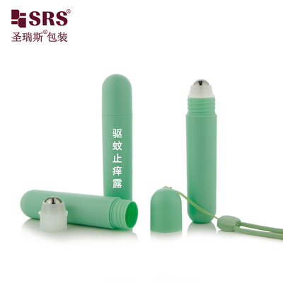 RPPG 25ml Pill Shape Empty PCR Plastic Roll-On Deodorant Gel Antiperspirant Anti-Itch Liquid Bottle Packaging With Bag Lanyard