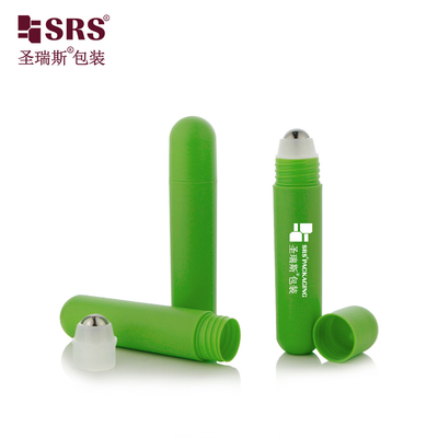 RPPG 25ml Round Bottom Plastic PP PCR Recycled Antiperspirant Liquid Roller Bottle With Dome Cap With Printing Logo