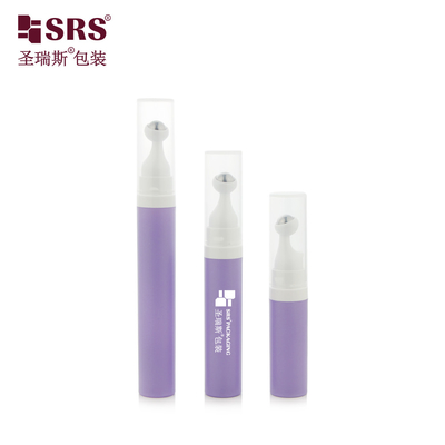 A0035 7.5ml 10ml 15ml Paint Frosted Purple Custom Color Pretty Plastic PP PCR Recycled Material Airless Roll On Serum Bottle