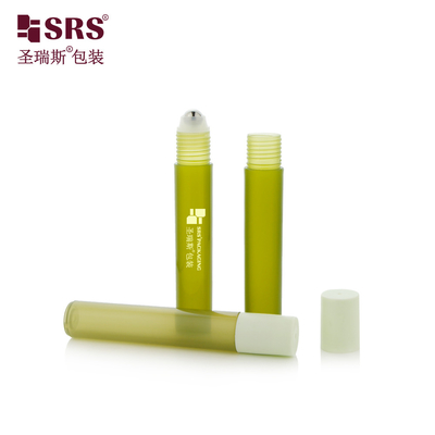 RPP-15ML Injection Semi-Transparent Green Color Matte Finished Plastic Roll-On Bottle Packaging Container