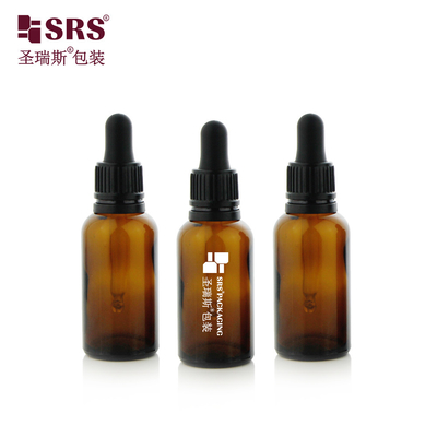 D003-2 Ribbed Shoulder Plastic Dropper Lid For Round Glass Bottle Essential Oil Packaging With Logo Printed