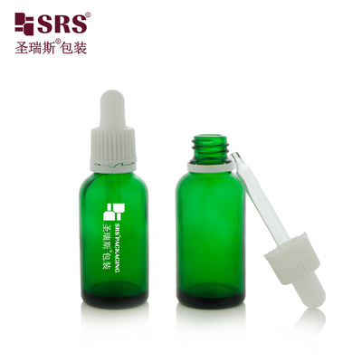D004 Empty Transparent Amber Essential Oil Tamper Evident Luxury Customization Glass Dropper Bottle