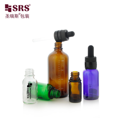 D008 Green Brown Glass Mold Bottles Luxury and Function for Your Hair Essence with CRC Tamper Evident Lids