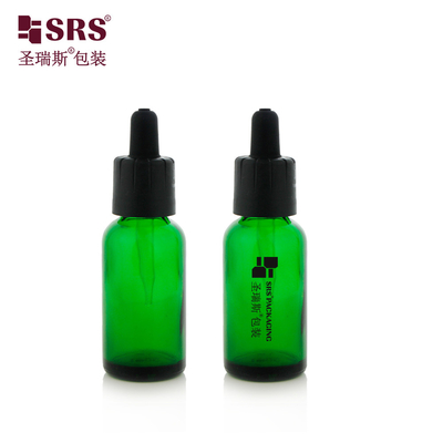 D009 Round Thick Wall Glass 5ML 10ML 15ML 20ML 30ML 50ML 100ML Tamper Evident Child Resistant Lid Dropper Bottle For Facial Serum
