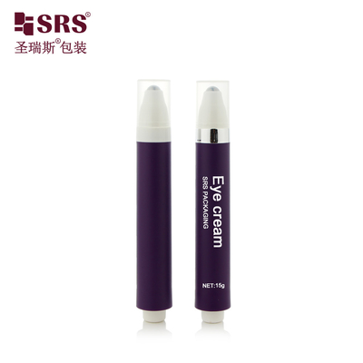 AY 10ML 15ML Plastic Press Button Design Airless Roller Massage Bottle for Moisturizing Eye Gel