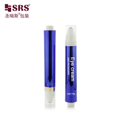 AY 10ML 15ML Recycled Plastic Pump Dispensing Design Roller Ball Equipped Bottle for Dark Circle Reducing Eye Cream