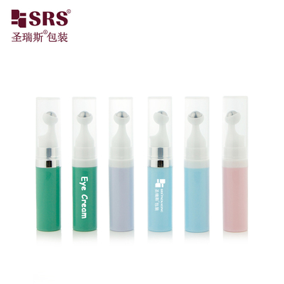 A0035 7.5ml 10ml 15ml PP Vacuum Press Button Eye Cream Roller Bottles Leakproof Hygienic Packaging
