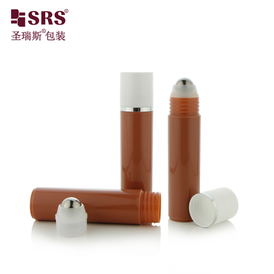 RPP-30ml Brown Opaque Custom Color Injection Mold Round Neck Shoulder Massage Gel Bottle