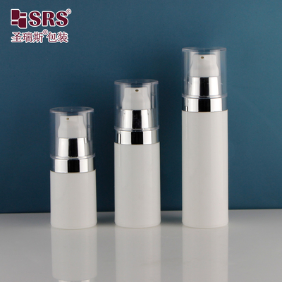 PA212 15ml 30ml 50ml Metalized Silver Shoulder Plastic Airless Pump Bottle For Body Lotion