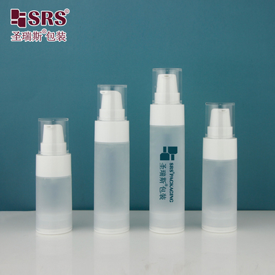 PA0217 Glossy Matte In Mold Customize Plastic PP Airless Pump Lotion Bottle For Skincare Facial Cleanser Gel