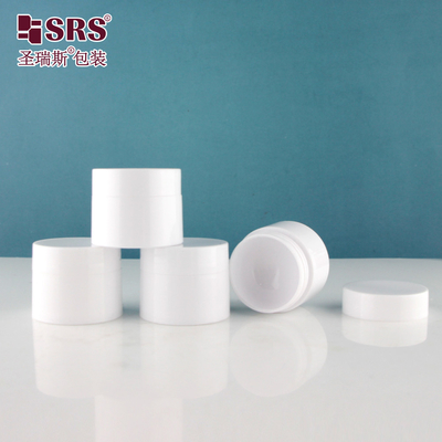 SGPS 5g 10g 15g 30g 50g 100g 120g 150g White Injection Glossy PP Jar Container Small Quantity Order Available