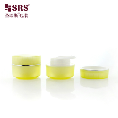 SRSI 15g 30g 50g Matte Finished Plastic Semi-transparent Color PP Facial Gel Eye Cream Container Cosmetic Jar