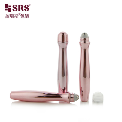 SRS8447-15ML Radiant Metallic PETG Roll On Bottles for Eye Gel Innovative Massage Integrated Cosmetic Packaging